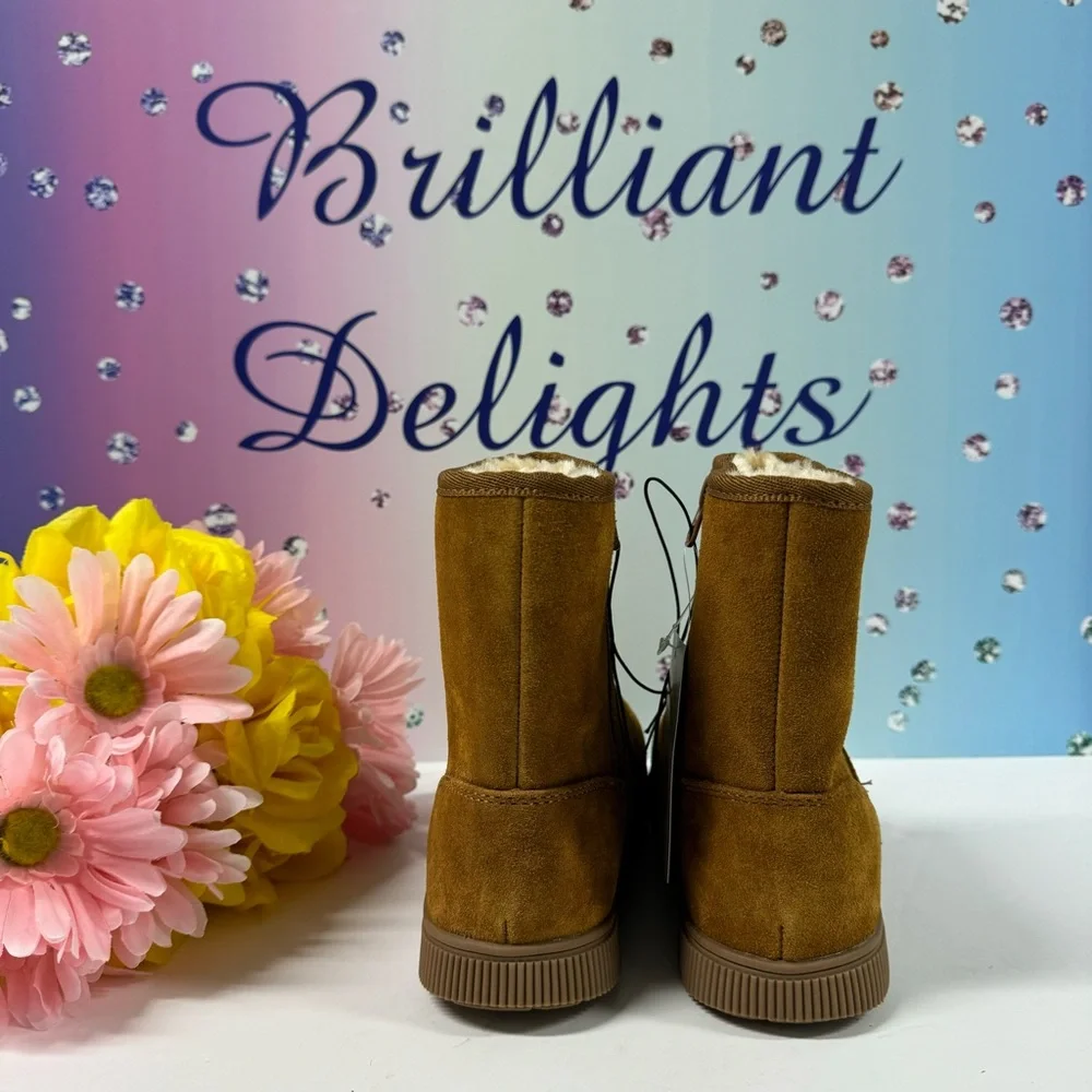 🍁SUEDE SHEARLING STYLE GIRLS BOOTS